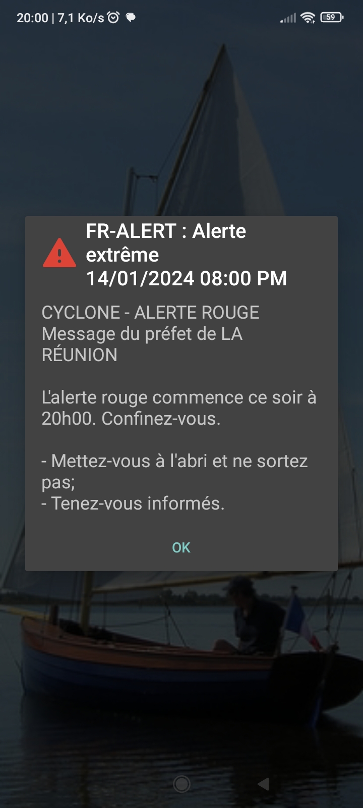 Alerte par téléphonie mobile